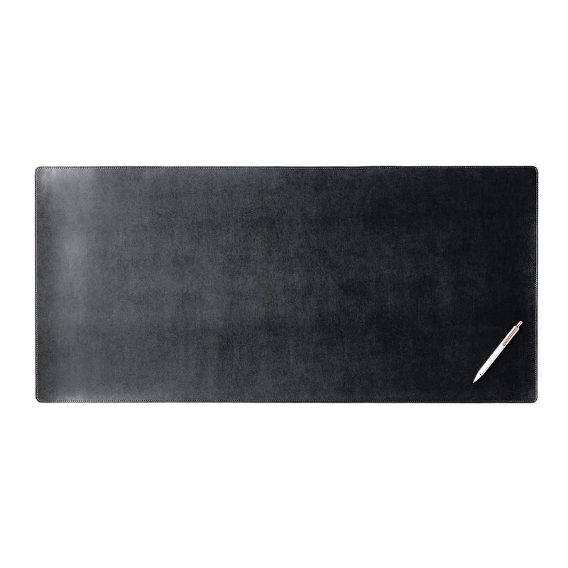 DACASSO Bonded Leather No Core Rollable Desk Mat/Pad - Luxury Leather Desk Blotter for Writing - Executive Desk Surface Protector - (Black, 36â€ x 17â€) - Image 1